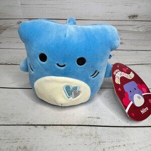 Squishmallows‎ Nitro Hammerhead Shark 4.5" Valentine Plush NWT Sealife
